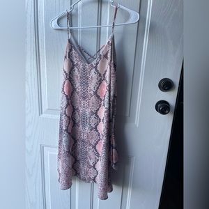 Colorful snakeskin dress